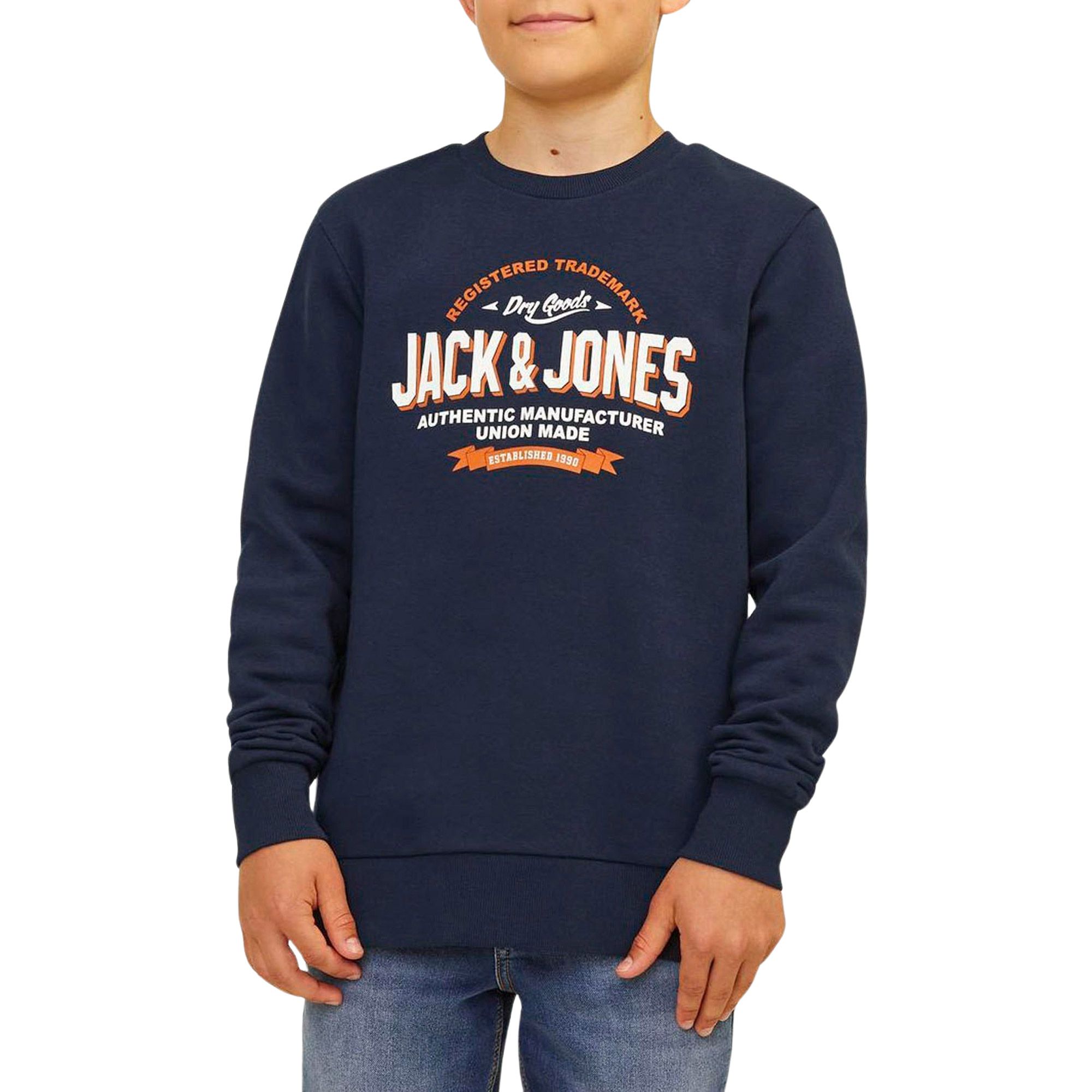 JONES ネイビー セーター Mサイズ USロゴ Jack & Jones Logo Sweater Boys | Plutosport